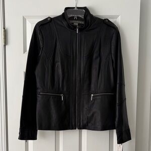 Kenneth Cole Black Women’s Genuine Leather Jacket